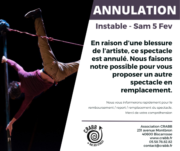 ANNNULE // Instable - Cie Les Hommes penchés